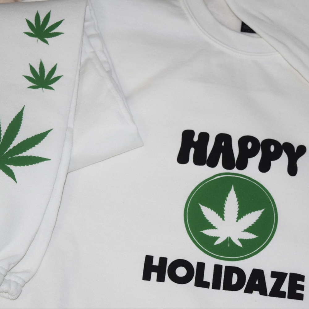 Happy Holidaze White Sweat Suite